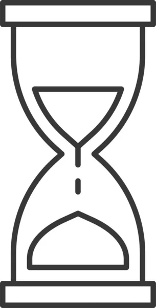 アウトラインスタイルの時計の砂時計のタイムアイコン — ストックベクタ