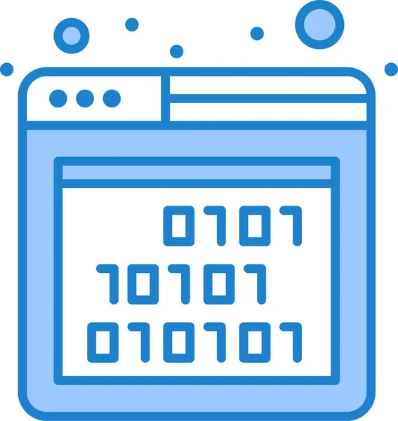 Значок Интерфейса Бинарного Кода — стоковый вектор