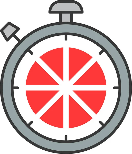 Clock Stopwatch Time Icon Filledoutline Style — Stock Vector