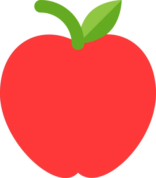 Apple Jídlo Ovoce Ikona Plochém Stylu — Stockový vektor