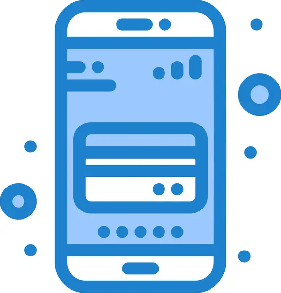 Karta Bankomatowa Ikona Mobilna Kategorii Mobilne Urządzenia — Wektor stockowy