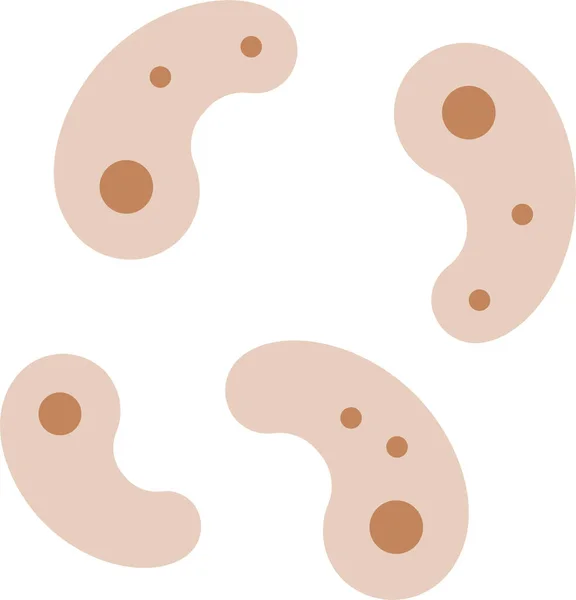 Bacteria Cell Disease Icon Flat Style — Stock Vector