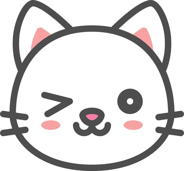 Avatar Γάτα Χαριτωμένο Εικονίδιο Fillledskip Στυλ — Διανυσματικό Αρχείο