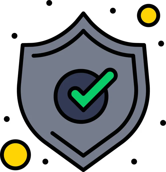 Protección Escudo Seguridad Icono Categoría Computerinternetsecurity — Archivo Imágenes Vectoriales