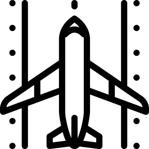Uçak Havaalanı Konsept Simgesi Turistik Otelcilik Kategorisinde — Stok Vektör