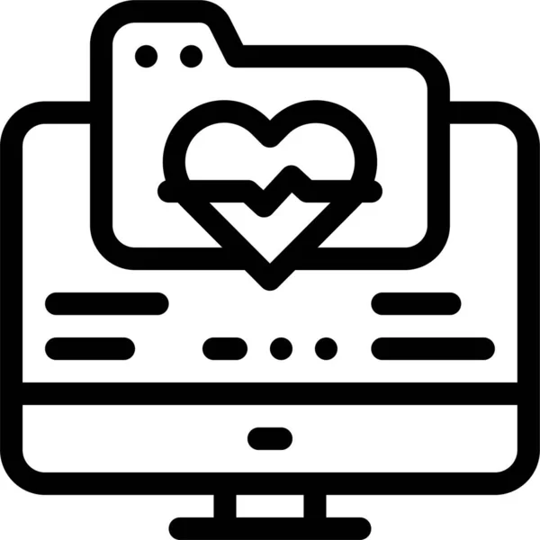 Ikone Der Elektronischen Gesundheitskarte — Stockvektor