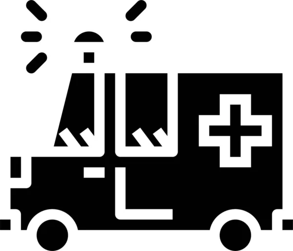 Ambulans Bil Nödfallsikon Fordonslägettransport Kategori — Stock vektor