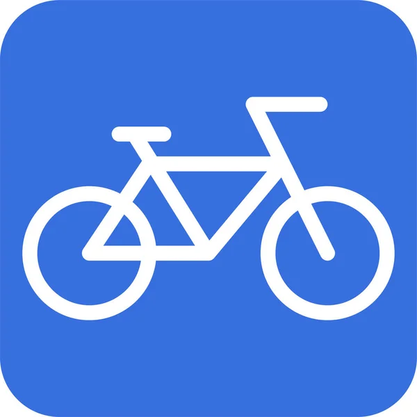 Fahrrad Wegweiser Symbol Flachen Stil — Stockvektor