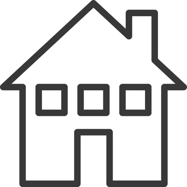 Иконка Строительного Дома Стиле Наброска — стоковый вектор