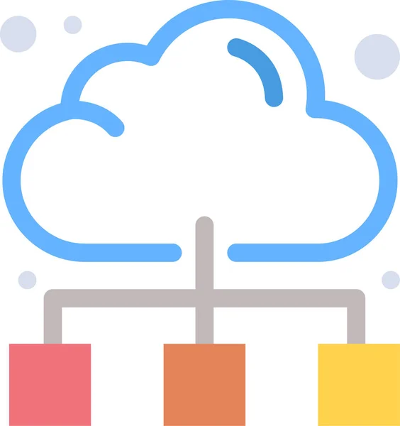 Cloud Internet Netwerk Icoon Itinfrastructure Categorie — Stockvector