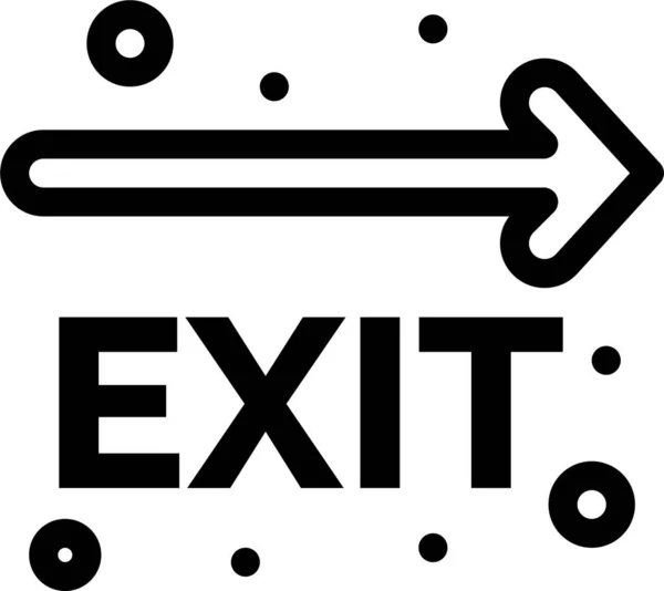 Exit Fire Leave Icon Emergencyservices Category — Vetor de Stock