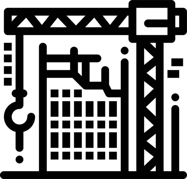 Иконка Кранового Крючка Категории Инструменты Строительства — стоковый вектор