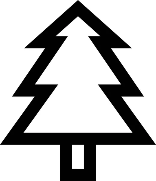 Икона Рождественского Эко Леса Стиле Набросков — стоковый вектор