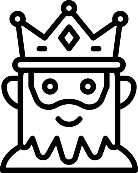 Crown King Male Icon — Stock vektor