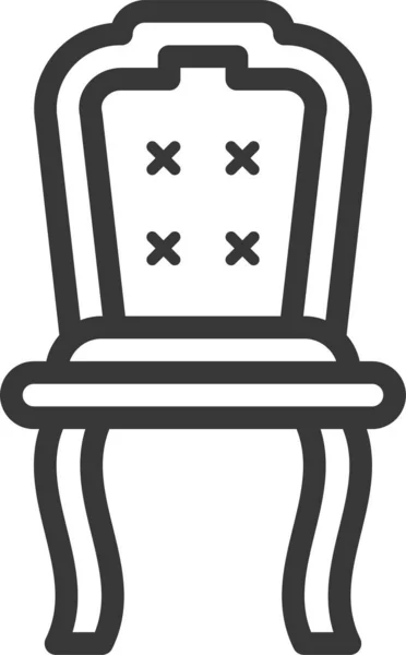 Кресло Комфорт Диван Значок Стиле Наброска — стоковый вектор
