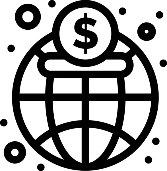 Економіка Фінанси Глобальна Ікона — стоковий вектор