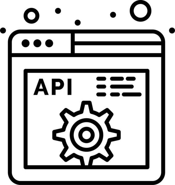 Api Code Development Icon — Stock Vector