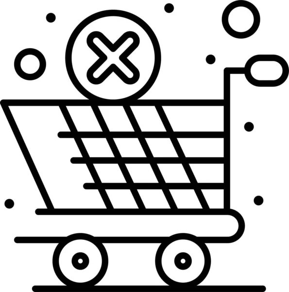 Отменить Кросс Доставки Значок Категории Shoppingecommerce — стоковый вектор