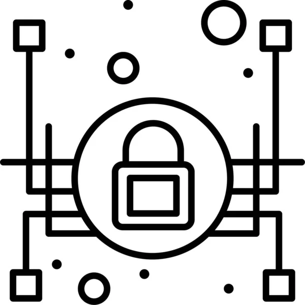 Lock Padlock Security Icon Computerinternetsecurity Category — Stock Vector