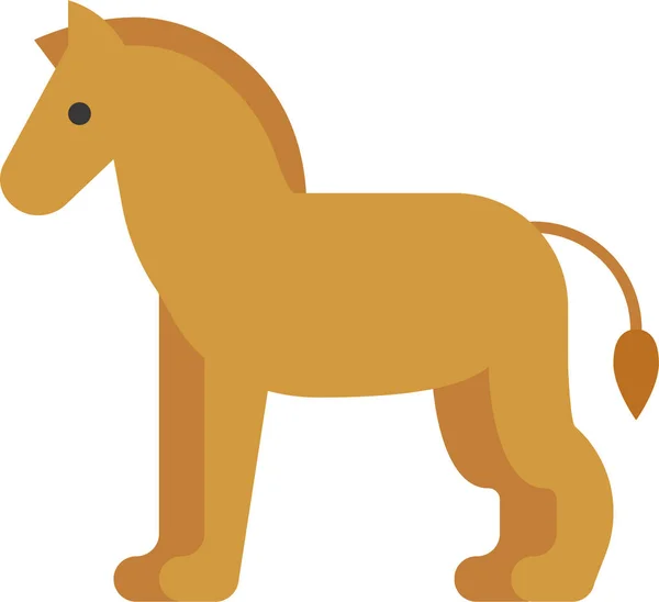 Animal Horse Mammal Icon Flat Style — Stock Vector