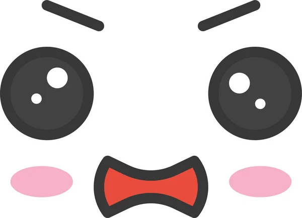 Emoji Εικονίδιο Συναίσθημα Emoticon Στυλ Γεμισμένο Περίγραμμα — Διανυσματικό Αρχείο