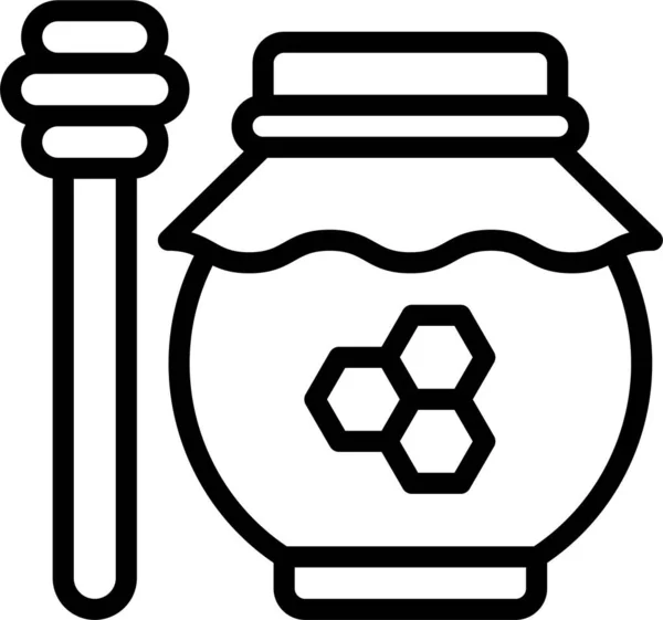 Bee Product Dessert Honey Icon — Stock Vector