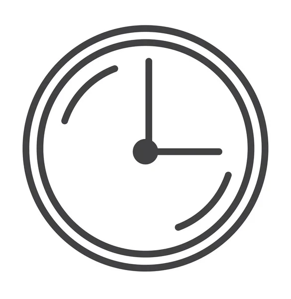 Horloge Date Chronomètre Icône Dans Style Contour — Image vectorielle