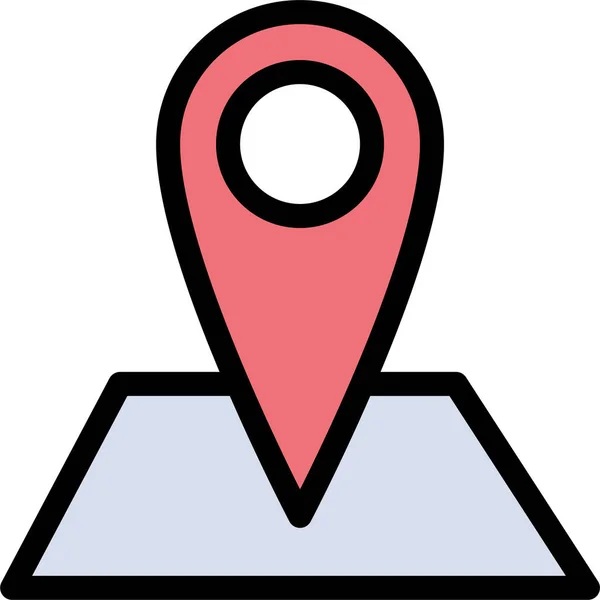 Contacto Ubicación Mapa Icono — Archivo Imágenes Vectoriales
