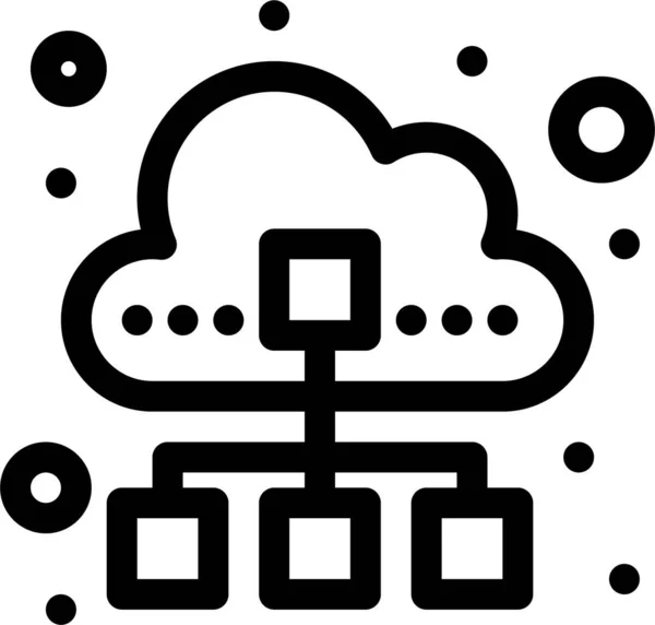 Icono Tecnología Datos Nube — Archivo Imágenes Vectoriales