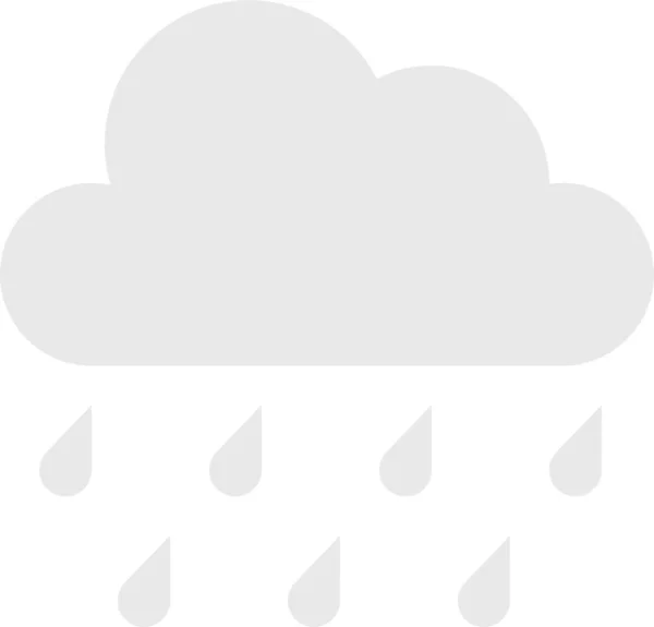 Σύννεφο Βροχερό Βροχή Εικονίδιο Επίπεδο Στυλ — Διανυσματικό Αρχείο