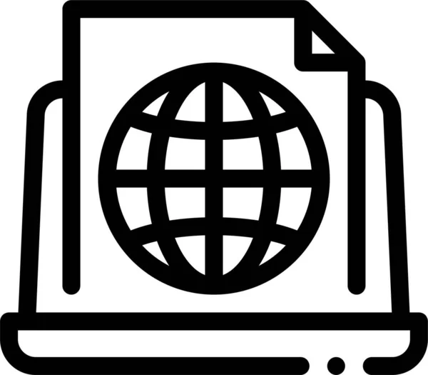 Motor Documento Icono Global — Vector de stock