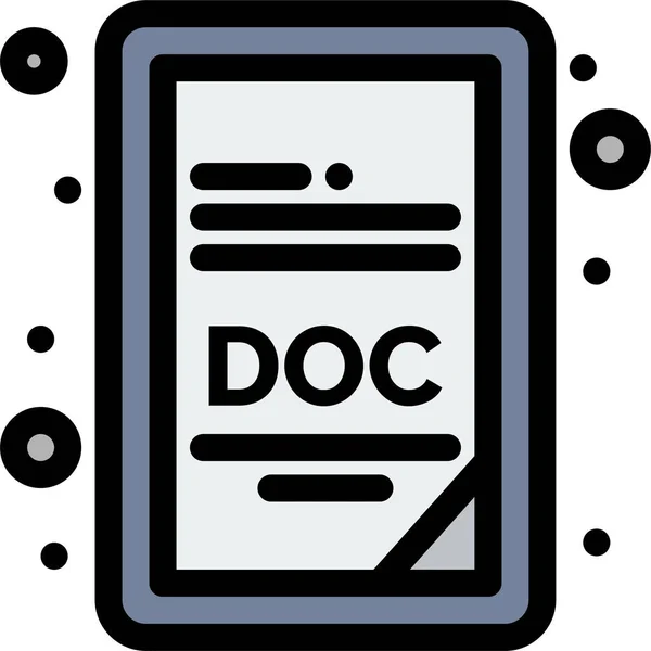 Иконка Расширения Файла Doc — стоковый вектор