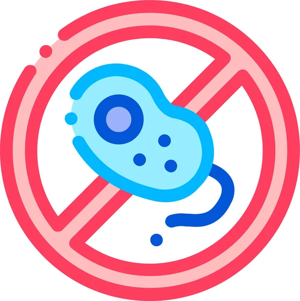 Icono Bacteria Bacilo Estilo Filledoutline — Vector de stock