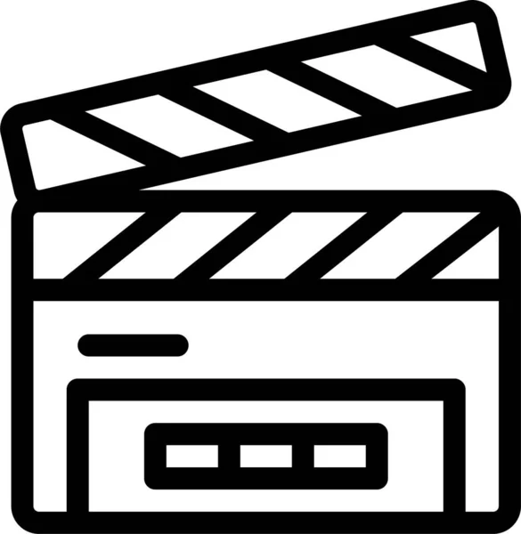 Clapboard Clapper Icon Eventsandentertainment Category — стоковый вектор