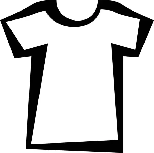 Ropa Moda Camisa Icono Estilo Dibujado Mano — Vector de stock