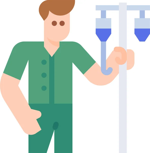 Maladie Patient Malade Icône — Image vectorielle