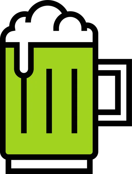 Cerveza Alcohólica Taza Icono — Vector de stock