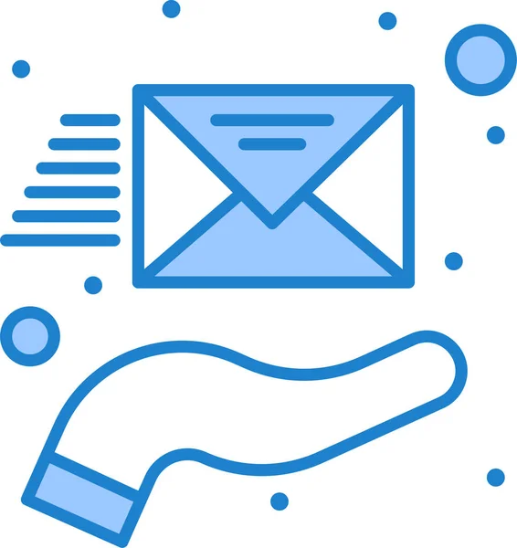 Ícone Mão Envelope Mail —  Vetores de Stock