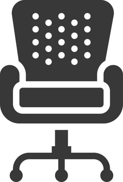 Sessel Bank Stuhl Ikone Soliden Stil — Stockvektor