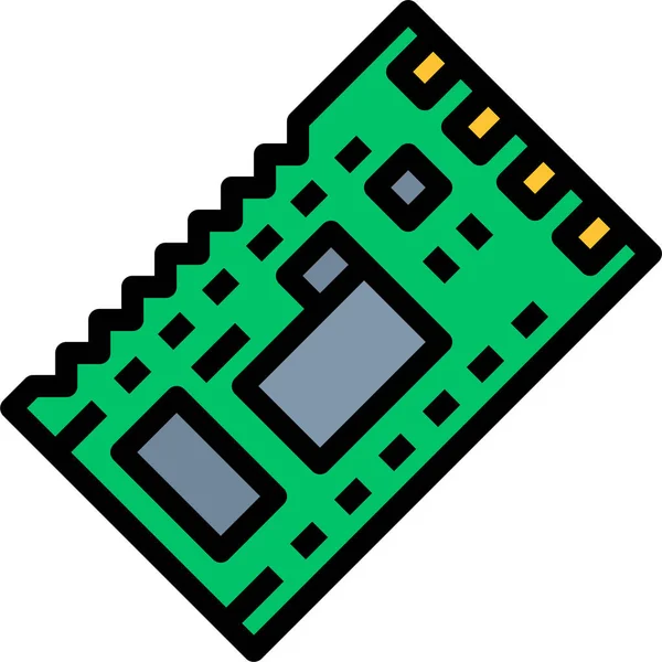 Bluetooth Board Chipsatz Icon Filedoutline Stil — Stockvektor