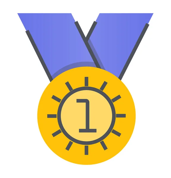 Medal Achievement Award Icon Filledoutline Style — Stock Vector