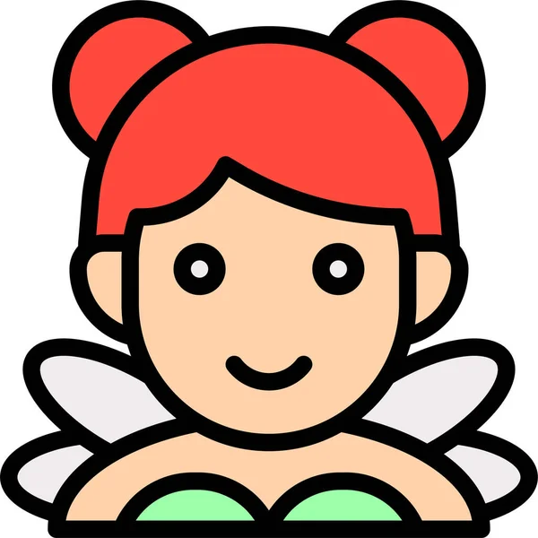 Fairy Fay Female Icon — Stock Vector