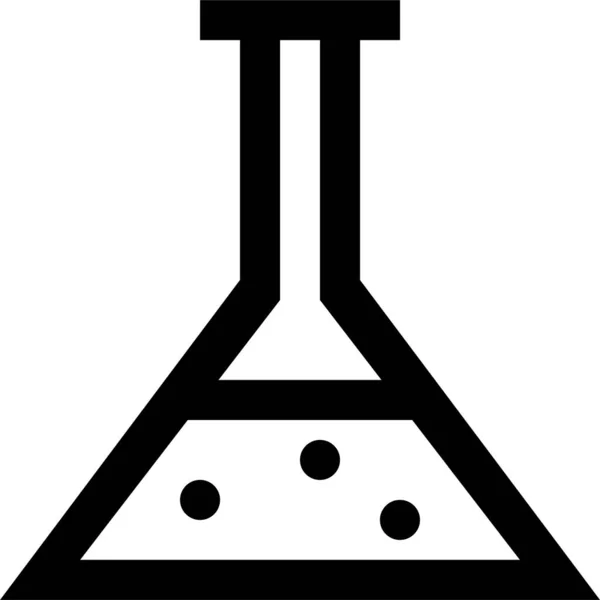 Ikona Probówki Laboratorium Naukowego Stylu Zarysu — Wektor stockowy