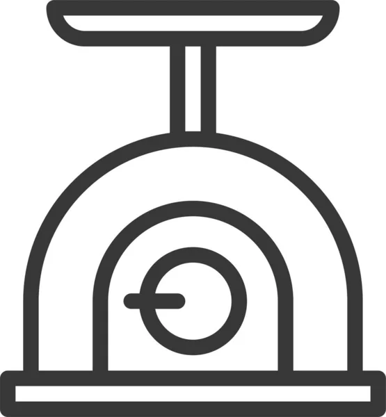 Panadería Equilibrio Cocina Icono Estilo Esquema — Vector de stock