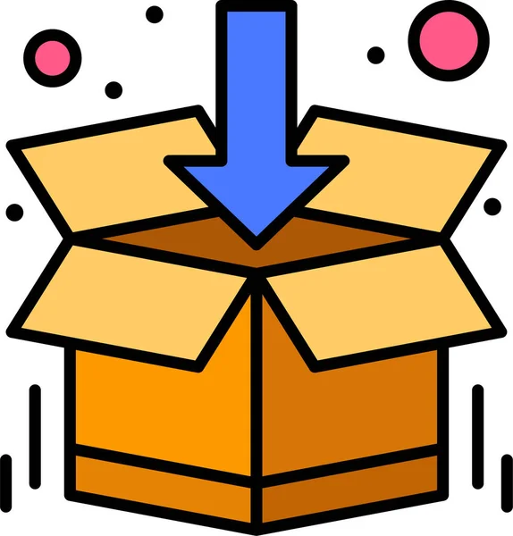 Caja Entrega Icono Abierto Categoría Shoppingecommerce — Vector de stock