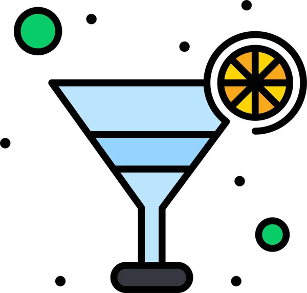 Ícone Suco Vidro Cocktail —  Vetores de Stock