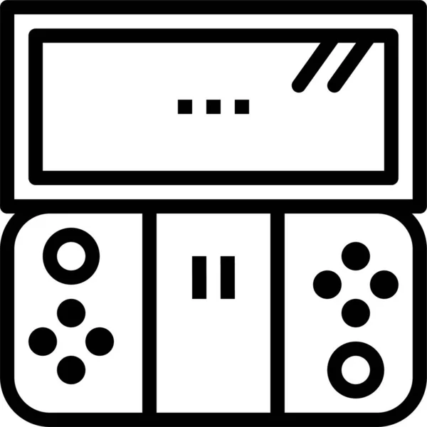 Εικονίδιο Παιχνιδιού Συσκευής Κονσόλας Στυλ Περιγράμματος — Διανυσματικό Αρχείο