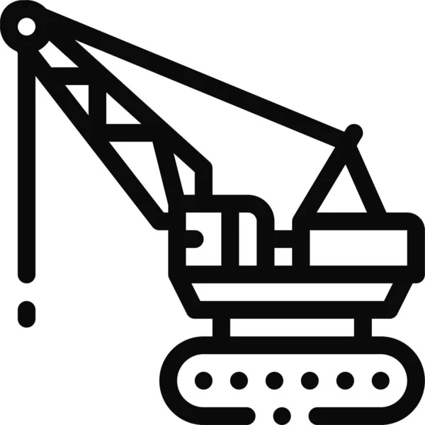 Ikona Budowy Żurawia Budowlanego — Wektor stockowy