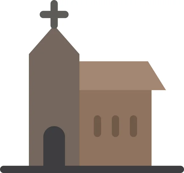 Stavba Ikony Křesťanského Kostela — Stockový vektor