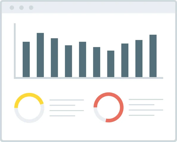 Icono Diseño Gráfico Del Tablero Instrumentos Estilo Plano — Archivo Imágenes Vectoriales